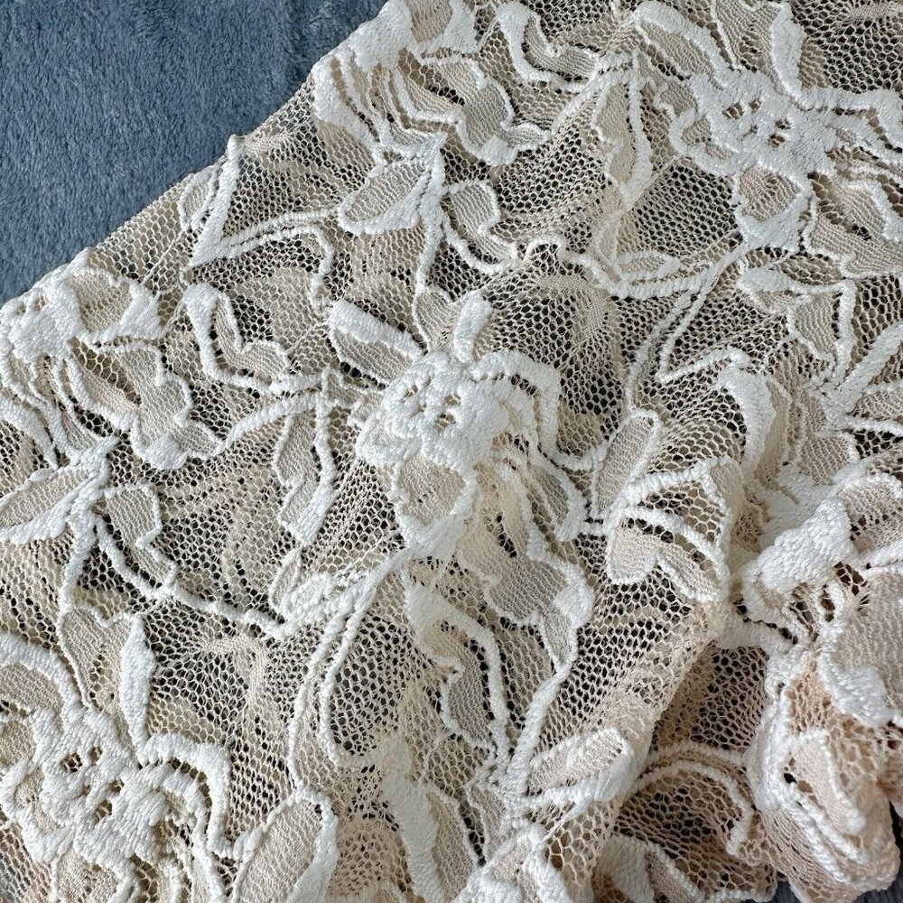 DressBarn Lace Overlay Blouse Women’s 3X Pink Short Sleeve Wedding *Made in USA* - Picture 9 of 11